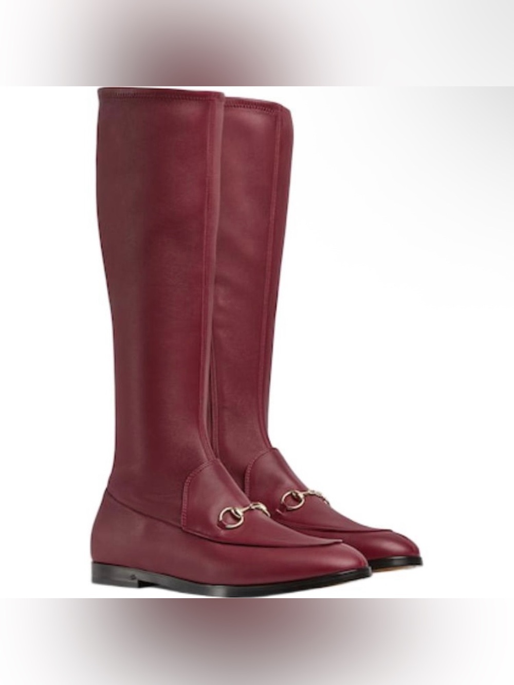 GUCCI Jordaan Nappa Knee-High Boots Red Rosso Ancora Original Price $1920 827860